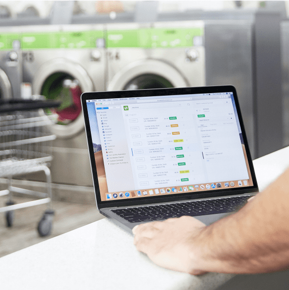 Computer displaying Huebsch screen