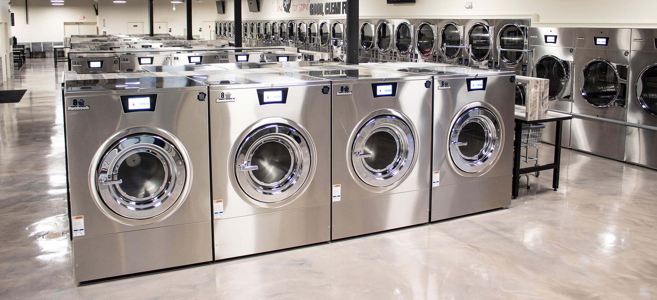 interior of laundromat