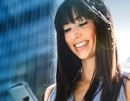 technology-2 A women using Huebsch app